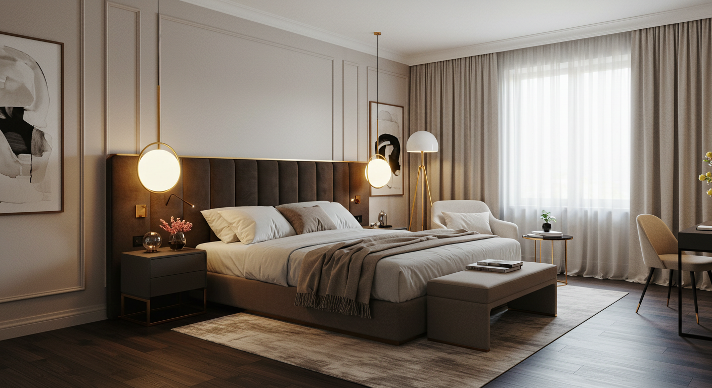 Quarto aconchegante com estilo